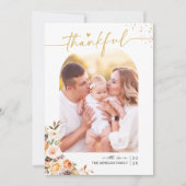 秋のフローラテラコッタ4枚の写真サンクスギビング シーズンカード (正面)