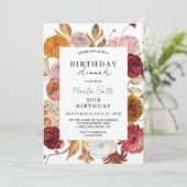 秋のフローラディナー誕生日 招待状 (スタンド正面)
