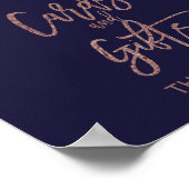 秋のフローラバラ金ゴールドカードとギフトサイン ポスター (角)