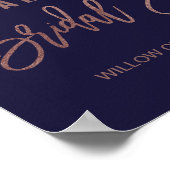 秋のフローラバラ金ゴールドブライダルシャワーへようこそ ポスター (角)