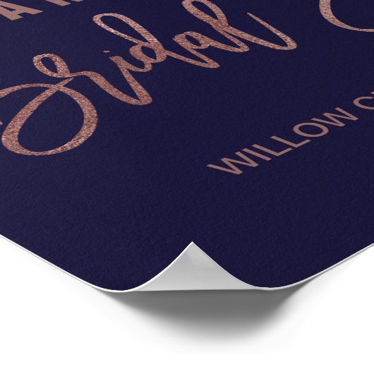 秋のフローラバラ金ゴールドブライダルシャワーへようこそ ポスター (角)