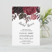 秋のフローラバラ金ゴールドリースバックブライダルシャワー 招待状 (スタンド正面)