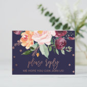 秋のフローラバラ金ゴールド曲リクエストRSVPカード 出欠カード (スタンド正面)