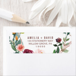 秋のフローラバラ金ゴールド結婚ライト ラベル