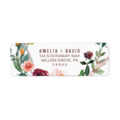 秋のフローラバラ金ゴールド結婚ライト ラベル (正面)