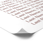 秋のフローラバラ金ゴールド薄座図 ポスター (角)