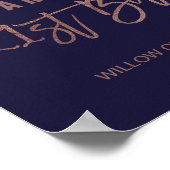 秋のフローラバラ金ゴールド21日の誕生日へようこそ ポスター (角)