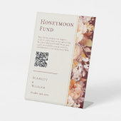 秋のフローラバーグンディ結婚ズのハネムーン基金のサイン 台座サイン (正面)