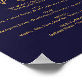 秋のフローラバー結婚のメニューサイン ポスター (角)