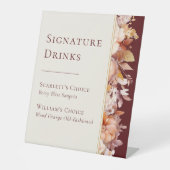 秋のフローラバー結婚ガンディの名物ドリンク 台座サイン (正面)