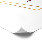 秋のフローラパンプキ結婚ンの歓迎サイン ポスター (角)