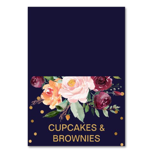 秋のフローラビュッフェフードラベル テーブルナンバー (正面)