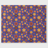 秋のフローラファンタジーシームレスな秋誕生日 ラッピングペーパー (フラット)