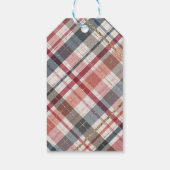 秋のフローラフクロウサンキューメッセージカード ギフトタグ (裏面)