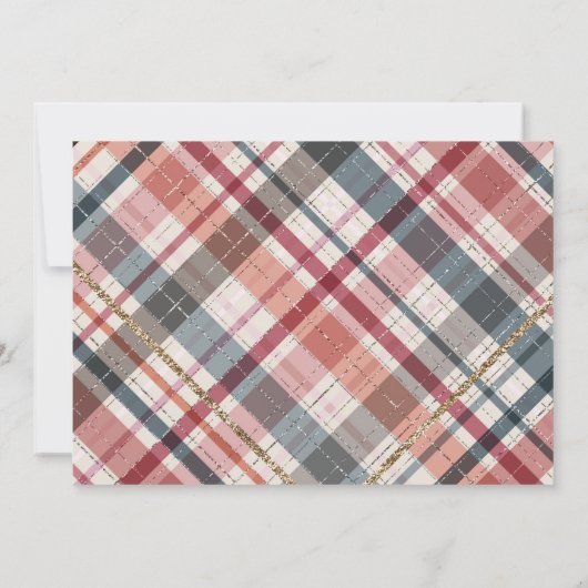 秋のフローラフクロウ誕生日 招待状 (裏面)