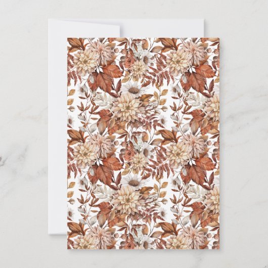 秋のフローラブライダルシャワーゲーム 招待状 (裏面)