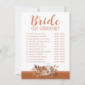 秋のフローラブライダルシャワーゲーム 招待状 (正面)