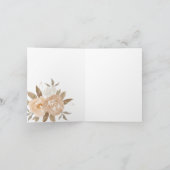 秋のフローラブライダルシャワーサンキュー ノートカード (内部)