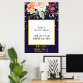 秋のフローラブライダルシャワーフォトプロップフレーム ポスター (ホームオフィス)