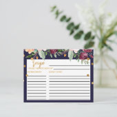 秋のフローラブライダルシャワーレシピカード ポストカード (スタンド正面)
