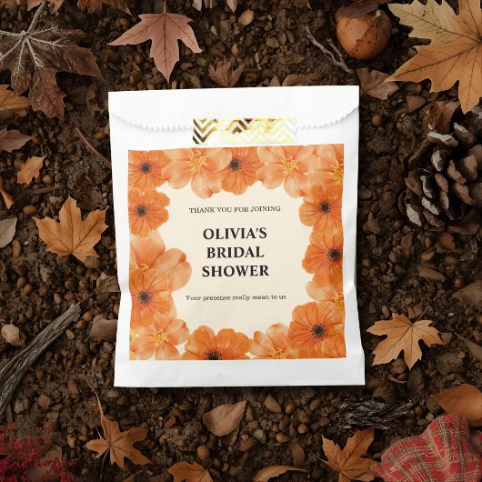秋のフローラブライダルシャワー優先バッグ フェイバーバッグ