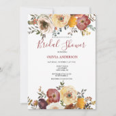 秋のフローラブライダルシャワー招待 招待状 (正面)