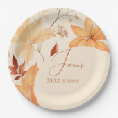 秋のフローラブライダルシャワー ペーパープレート (正面)