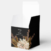 秋のフローラブラックウォーターカラー秋の結婚式 フェイバーボックス (オープン)