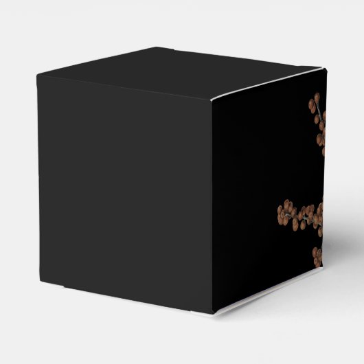 秋のフローラブラックウォーターカラー秋の結婚式 フェイバーボックス (裏面サイド)