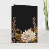 秋のフローラブラックウォーターカラー秋の結婚式 プログラム (裏面)