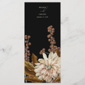 秋のフローラブラックウォーターカラー秋の結婚式 メニュー (裏面)