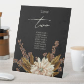 秋のフローラブラック秋の結婚式テーブル番号 台座サイン (インサイチュ)