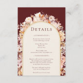 秋のフローラブルガンディクリームアー結婚チの詳細 エンクロージャーカード (正面)