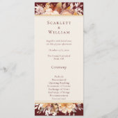 秋のフローラブルガンディシンプルクリーム結婚ズ プログラム (正面)