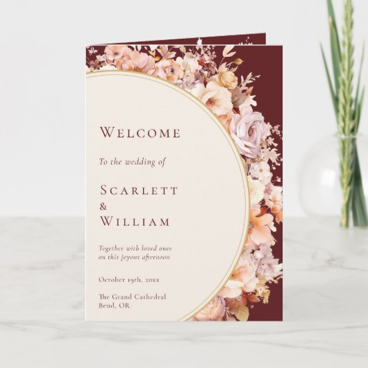 秋のフローラブルガンディ結婚クリーム プログラム (正面)