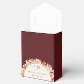 秋のフローラブルゴーニュ結婚ーの感謝のモノグラム フェイバーボックス (オープン)