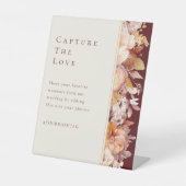 秋のフローラブルゴーニュ結婚ークリームのハッシュタグ 台座サイン (正面)