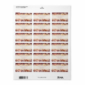 秋のフローラブルゴーニュ結婚ークリームの住所 ラベル (フルシート)