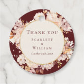 秋のフローラブルゴーニュ結婚ークリーム フェイバータグ (正面)