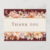 秋のフローラブルゴーニュ結婚ークリーム ポストカード (正面)