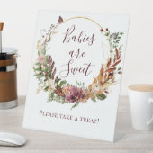 秋のフローラベビーは甘い赤ちゃんシャワー 台座サイン (インサイチュ)