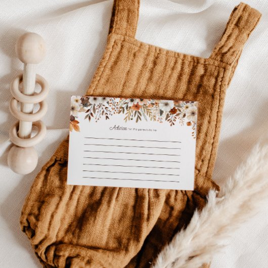 秋のフローラベビーシャワー アドバイスカード