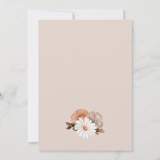 秋のフローラベビーシャワー 招待状 (裏面)