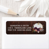 秋のフローラホワイトカボチャ感謝木材 ラベル (インサイチュ)