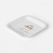 秋のフローラホワイトパンプキンブライダルシャワー ペーパープレート (傾斜あり)