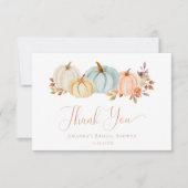 秋のフローラボホーカンプキンスブライダルシャワー サンキューカード (正面)