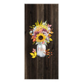 秋のフローラメイスンジャストリングラ結婚イツのメニュー ラックカード (裏面)