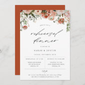 秋のフローラリハーサルディナー招待状 案内状 (正面/裏面)