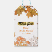 秋のフローラリースカボチャ金ゴールドありがとう好意 ギフトタグ (正面)