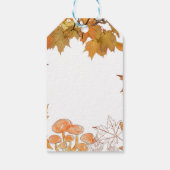 秋のフローラリースカボチャ金ゴールドありがとう好意 ギフトタグ (裏面)